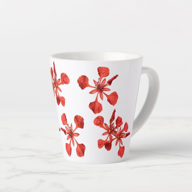 Caneca De Café Latte Latte Mug Royal Poinciana (Ângulo direito)