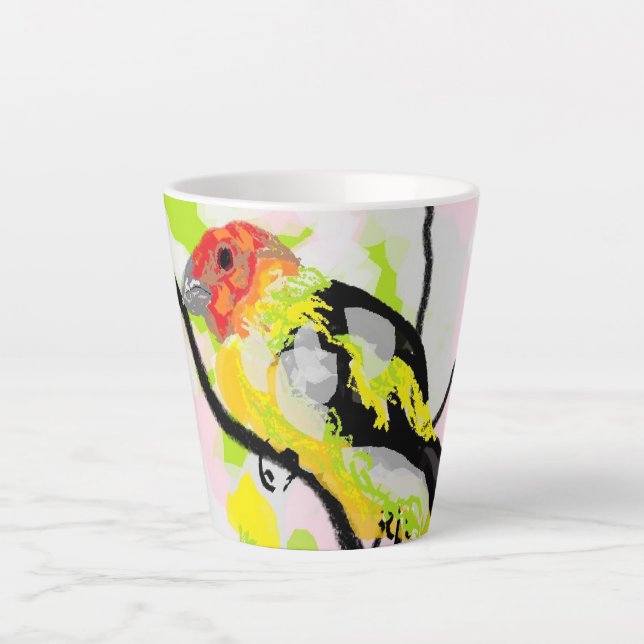 Caneca De Café Latte Latte Mug : Tanagers Bird Of Oregon (Frente)