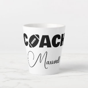 Caneca De Café Latte Latte Mug, treinador de futebol americano