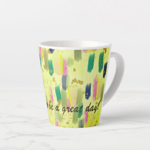 Caneca De Café Latte Latte Mug - Vai ser um dia de Excelente! Colorido