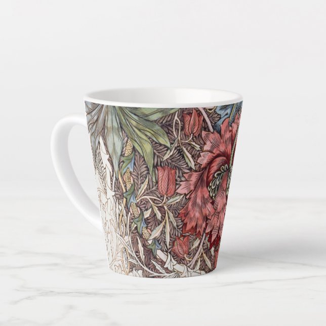 CANECA DE CAFÉ LATTE LATTE MUG: WILLIAM MORRIS : HONEYSUCKLE + TULIP (Ângulo esquerdo)