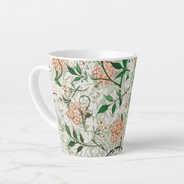 CANECA DE CAFÉ LATTE LATTE MUG: WILLIAM MORRIS : JASMINE (Ângulo esquerdo)