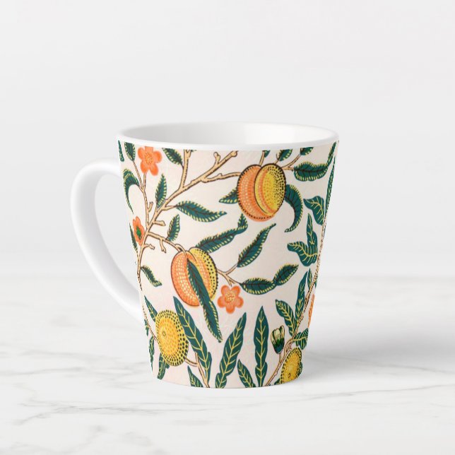 CANECA DE CAFÉ LATTE LATTE MUG: WILLIAM MORRIS : POMEGRANATO (Ângulo esquerdo)
