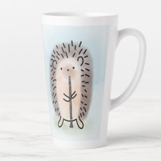 Caneca De Café Latte Latte Mug with Hedgehog Playing Clarinet