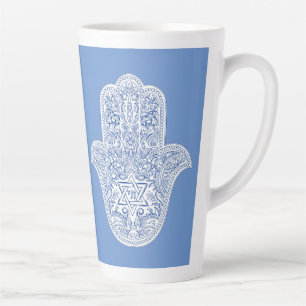 Caneca De Café Latte Latte Mugs - Hamsa - Judaica - Café Mug