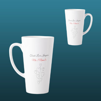 Caneca De Café Latte Latte Personalizado Ensinar Amar Inspirar Professo