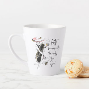 Caneca De Café Latte LATTE Porque é muito cedo para vinho