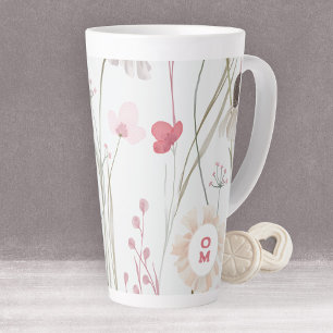 Caneca De Café Latte Latte Romântico Mauve Sage