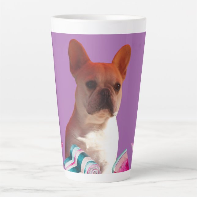 Caneca De Café Latte Latte Tasse französische  Bulldogge  (Frente)