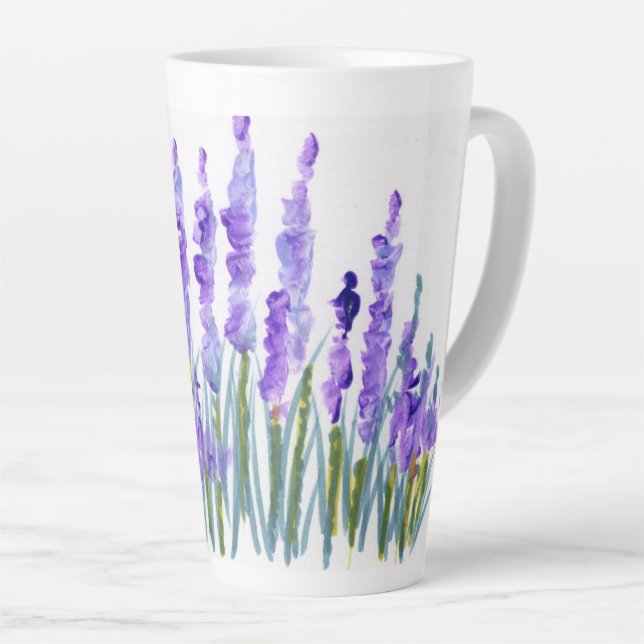 Caneca De Café Latte Lavanda Field Mug (Ângulo direito)