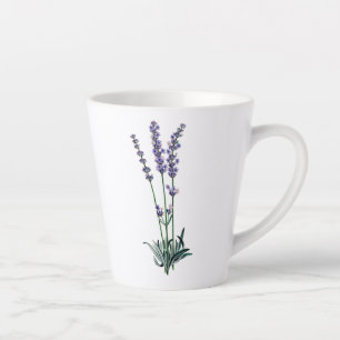 Caneca De Café Latte Lavanda Flor Calm