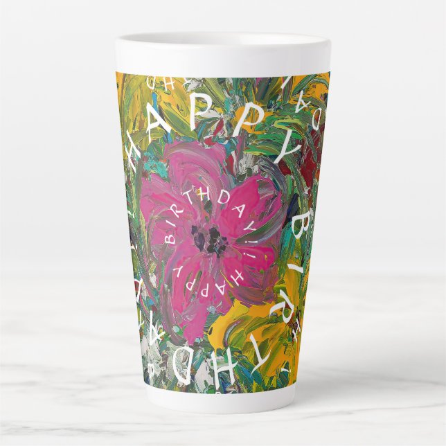 Caneca De Café Latte Lavanya Birthday (Frente)