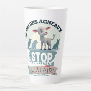 Caneca De Café Latte Le Hassan des Agneaux: stop harcèlement scolaire