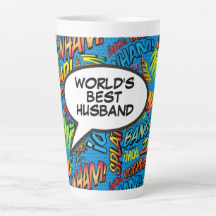 Caneca De Café Latte Legal e divertido hambúrguer de banda desenhada co