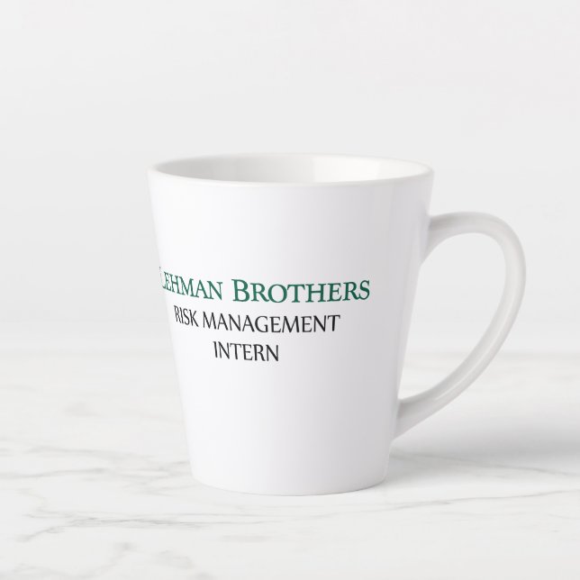 Caneca De Café Latte Lehman Brothers Risk Management Internado Mugs (Direita)