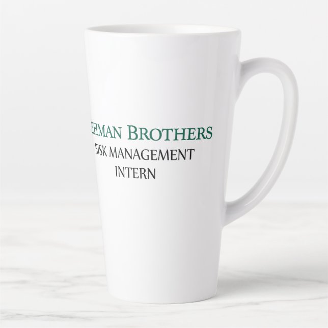 Caneca De Café Latte Lehman Brothers Risk Management Internado Mugs (Direita)