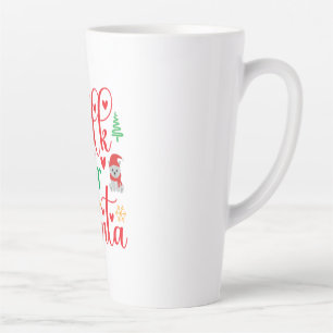 Caneca De Café Latte Leite Merry Xmas Para Papais noeis