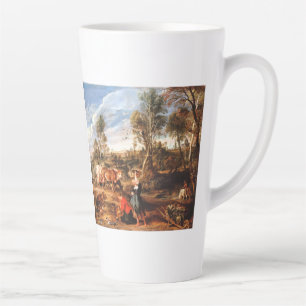 Caneca De Café Latte Leiteiras com Gado numa Paisagem, 'A Fazenda em La