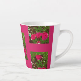 Caneca De Café Latte Leito de Rosas