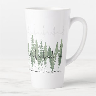Caneca De Café Latte Leitura do Monitor Cardíaco Combina com a Paz da L