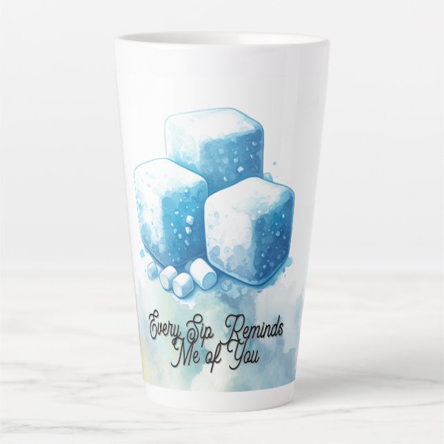 Caneca De Café Latte Lembrança de Marshmallow Fofa (Frente)