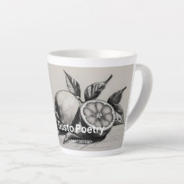 Caneca De Café Latte Lemon & Orange Gusto Poetry