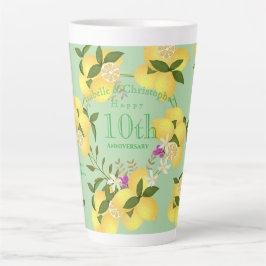 Caneca De Café Latte Lemon Squeeze Weding Aniversário Verde
