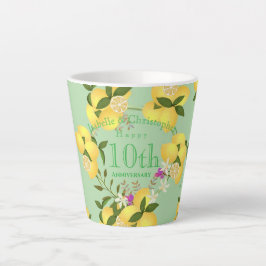 Caneca De Café Latte Lemon Squeeze Weding Aniversário Verde