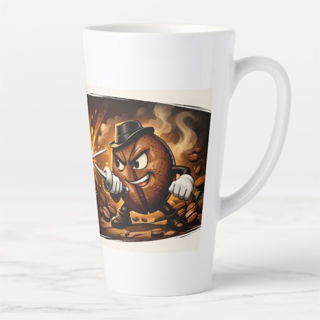 Caneca De Café Latte Lemon vs Coffee Duel Mug,Large Latte Mug, 503 ml   (Direita)