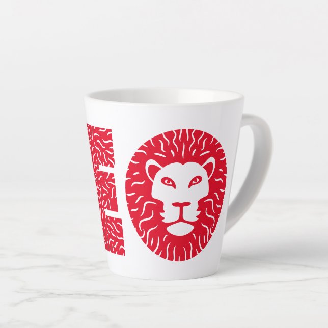 Caneca De Café Latte Leo (Ângulo direito)