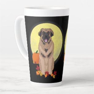 Caneca De Café Latte Leonberger Halloween Autumn