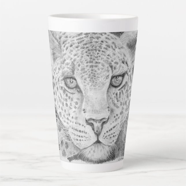 Caneca De Café Latte Leopard Latte Mug (Frente)