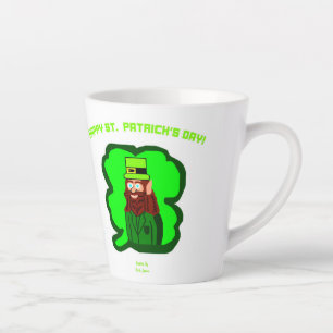 Caneca De Café Latte Leprechaun Magic - Lata