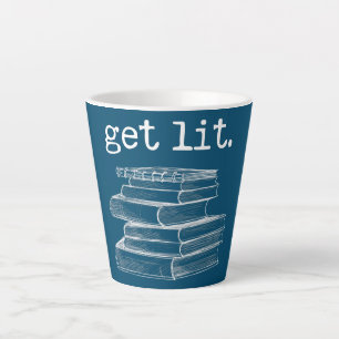 Caneca De Café Latte Ler com Livros Engraçados Leitura ao Lover do Livr