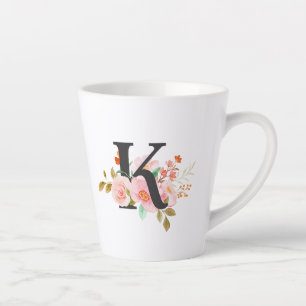 Caneca De Café Latte Letra K