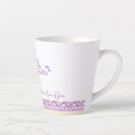 Caneca De Café Latte Letra Keelin K nome que significa monograma Latte
