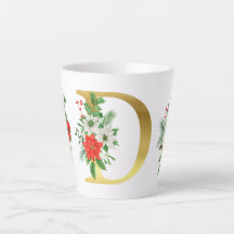Letra Monogramas Latte Mug - Dourada