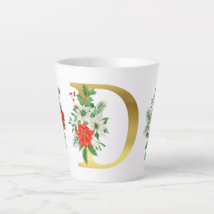 Caneca De Café Latte Letra Monogramas Latte Mug - Dourada
