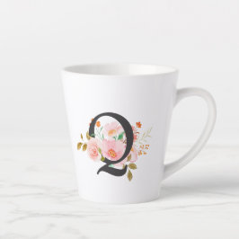 Caneca De Café Latte Letra Q