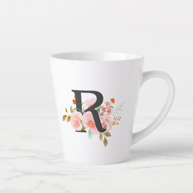 Caneca De Café Latte Letra R (Direita)