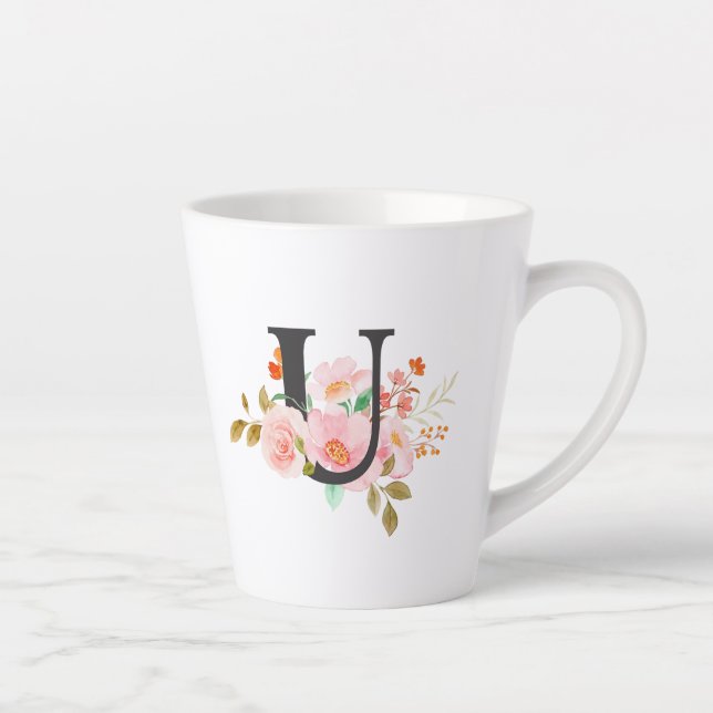 Caneca De Café Latte Letra U (Direita)