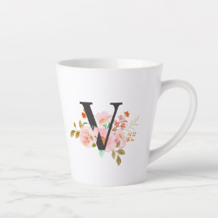 Caneca De Café Latte Letra V