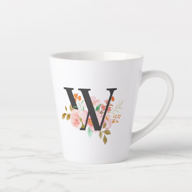 Caneca De Café Latte Letra W (Direita)