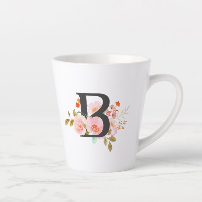 Caneca De Café Latte Letter B (Direita)
