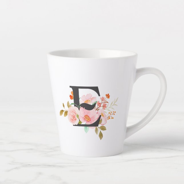 Caneca De Café Latte Letter E Latte Mug (Direita)