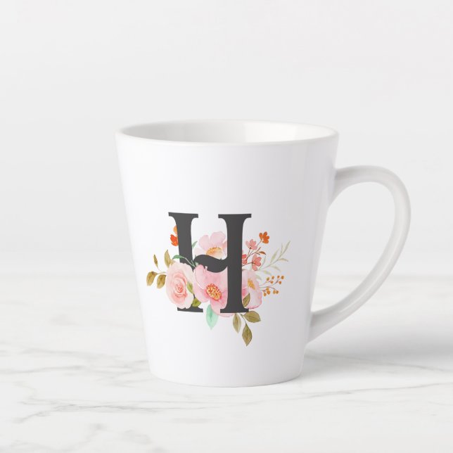 Caneca De Café Latte Letter H (Direita)