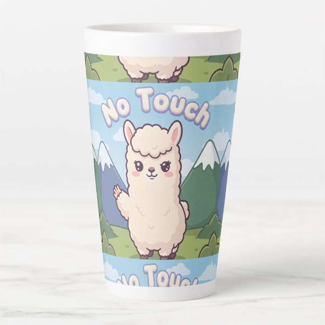 Caneca De Café Latte Lhama Fofa  (Frente)