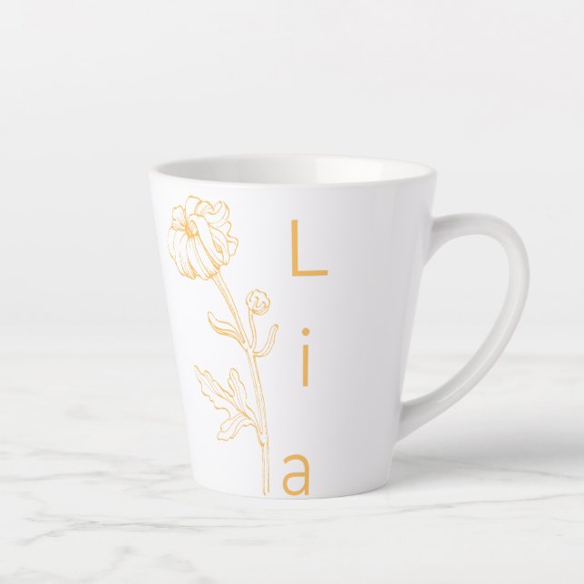 Caneca De Café Latte Lia (Direita)