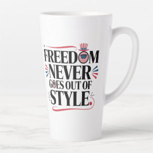 Caneca De Café Latte liberdade nunca sai do estilo