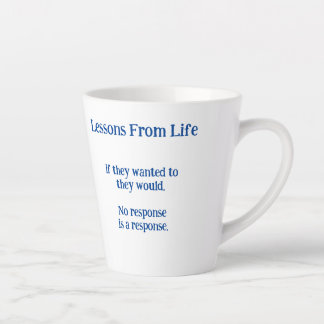 Caneca De Café Latte Lições de vida Latte Mug